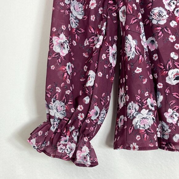 Dee Elly Top Medium Cottage Smock Ruffle Semi Sheer Coquette (BUNDLE PRICE $5) - Picture 6 of 9